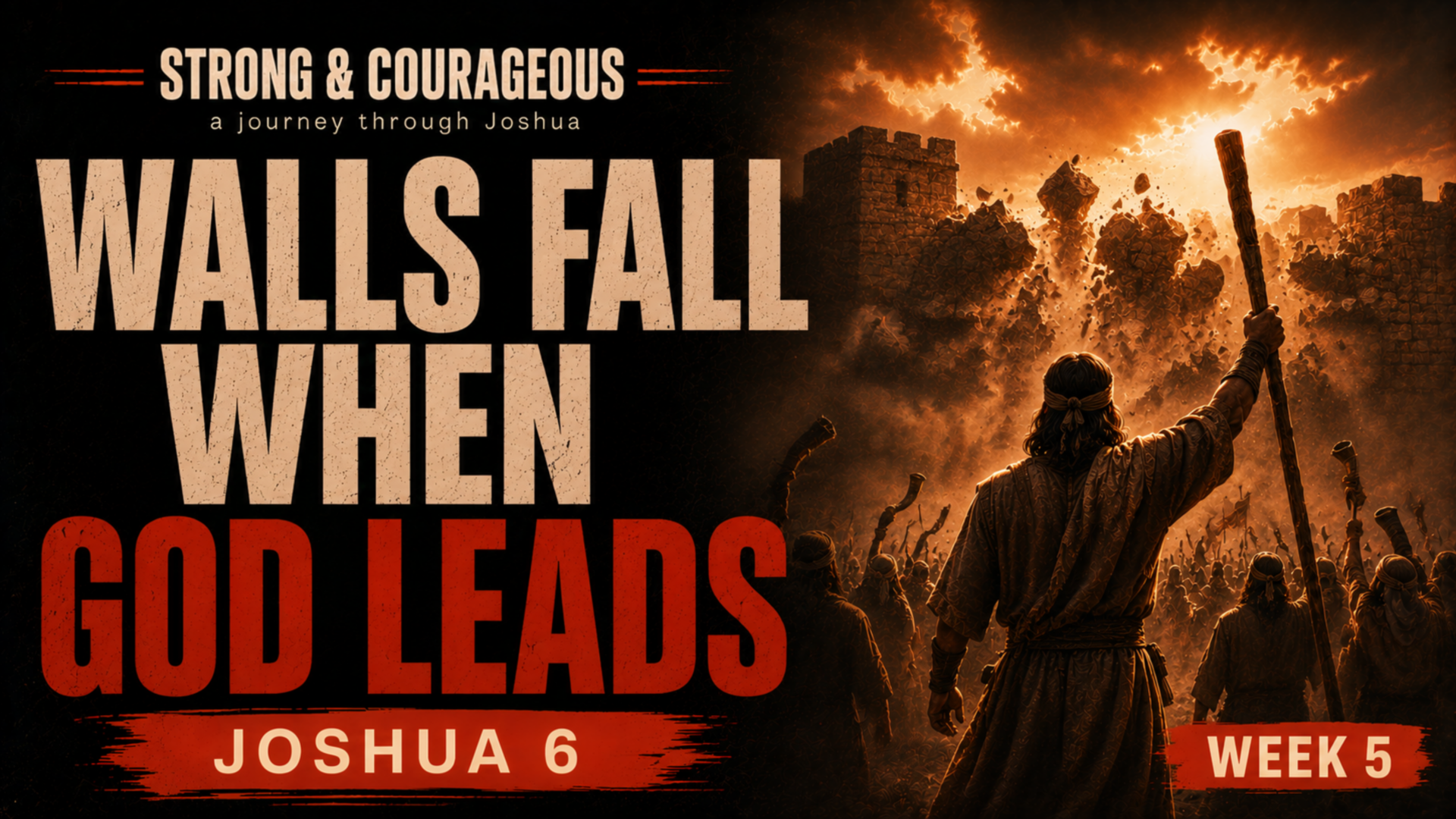 Walls Fall When God Leads Image